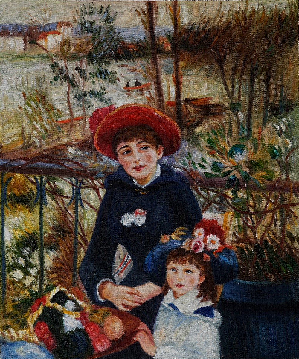 Two Sisters On the Terrace, 1881 by Pierre Auguste Renoir